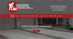 Desktop Screenshot of kwiatkowskiconcrete.com